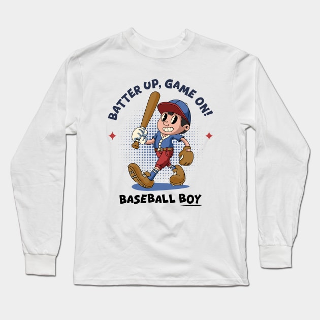 Baseball Bliss Buddy Long Sleeve T-Shirt by milatees